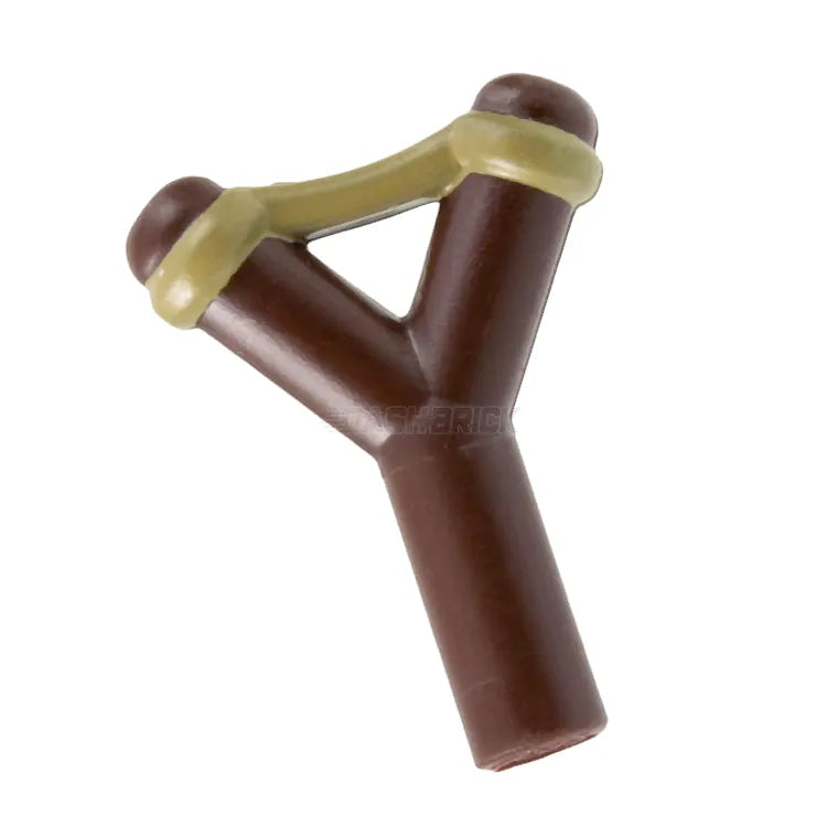 LEGO Minifigure Accessory - Dark Tan Band Slingshot Weapon [19900pb03] 6415215 for Action Scenes & Battle Play