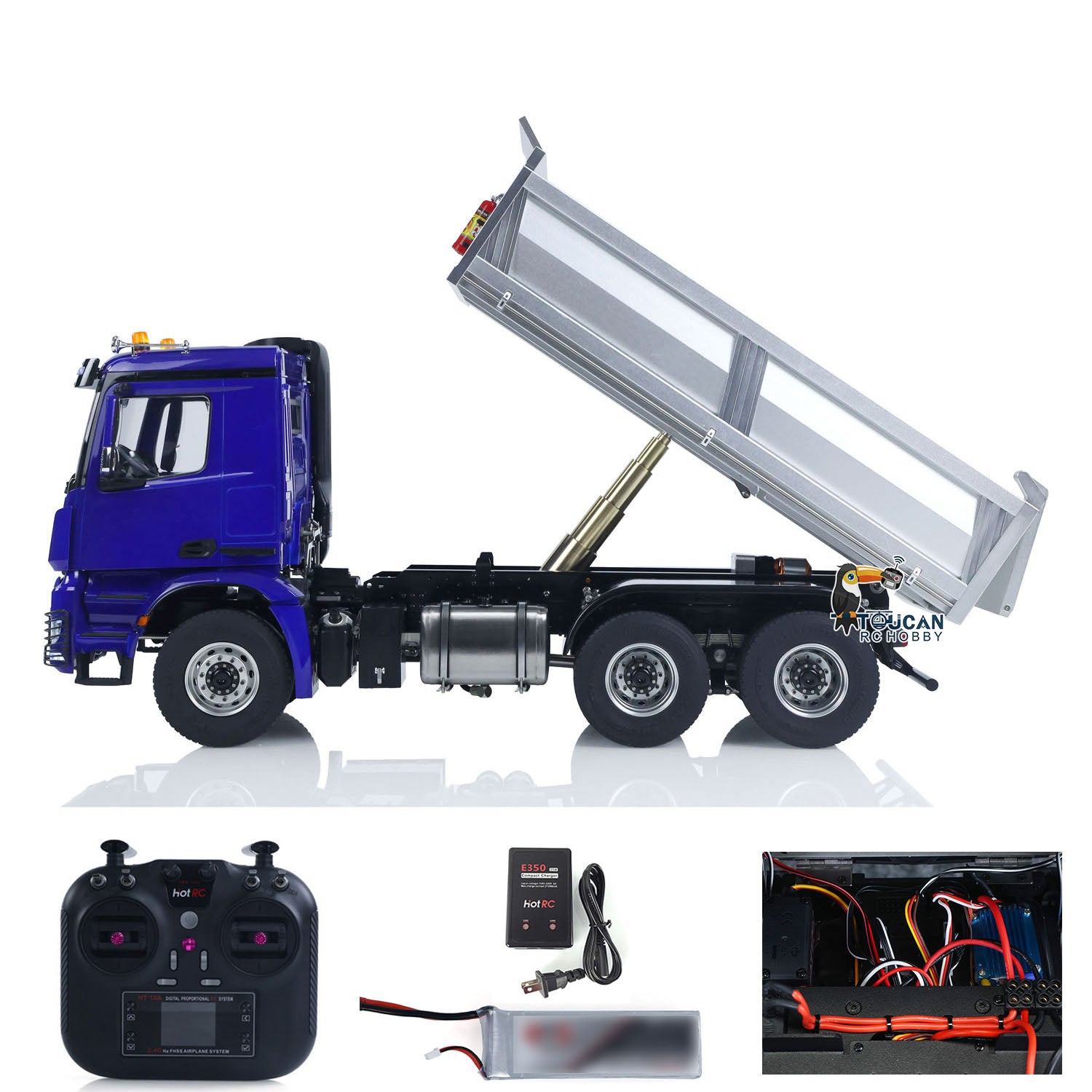1/14 Scale RC Hydraulic Tipper Dump Truck - 6X6 Metal Chassis Construction Vehicle with Light & Sound (2025T Model) | Fast Free Shipping | Perfect for Construction Site Play & RC Hobby Enthusiasts