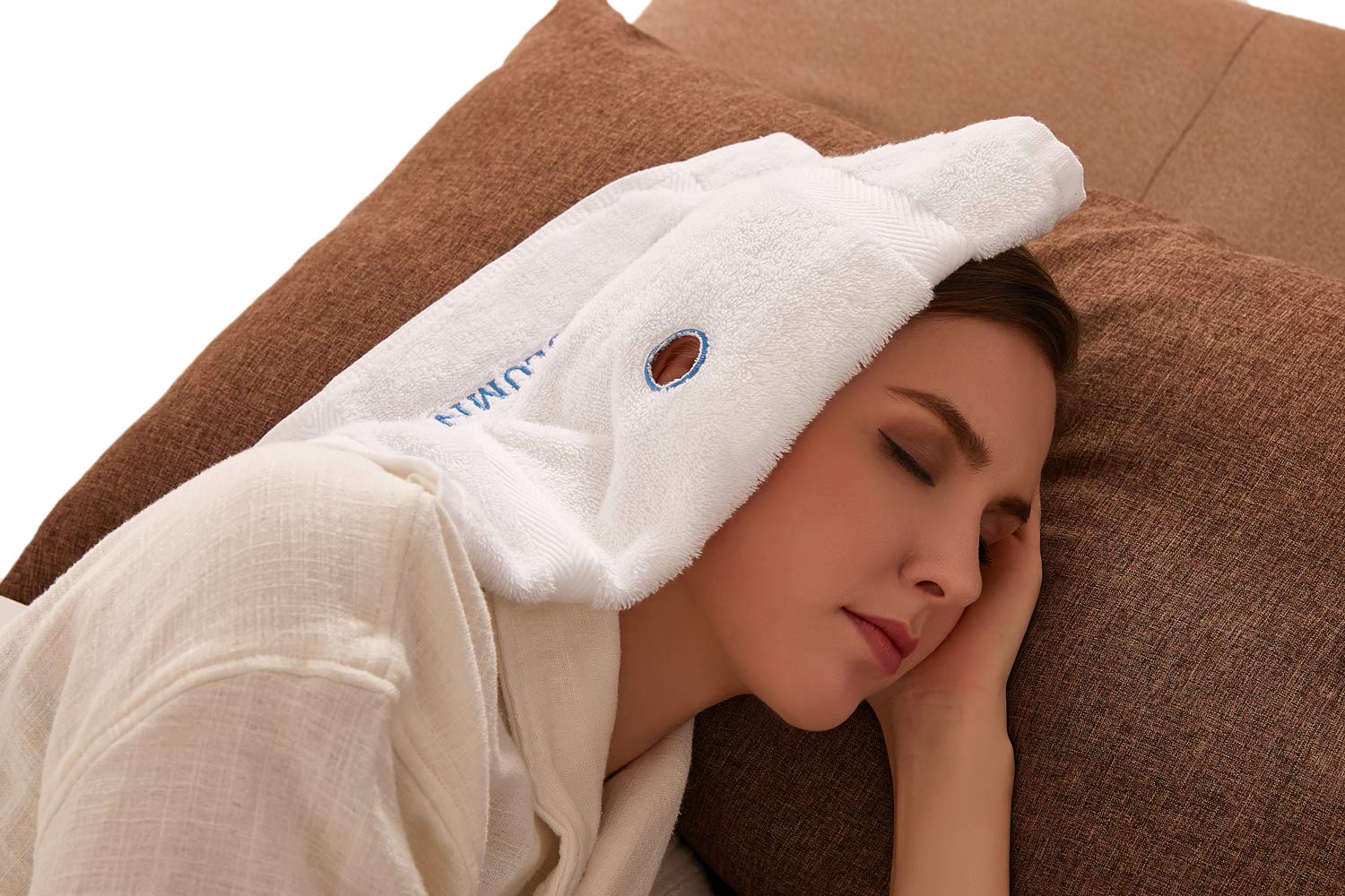 Ear Candling Treatment Towel with 20 Protective Discs - Soft Cotton Ear Wax Removal Accessory for Spa & Home Therapy (Ear Candles Not Included)