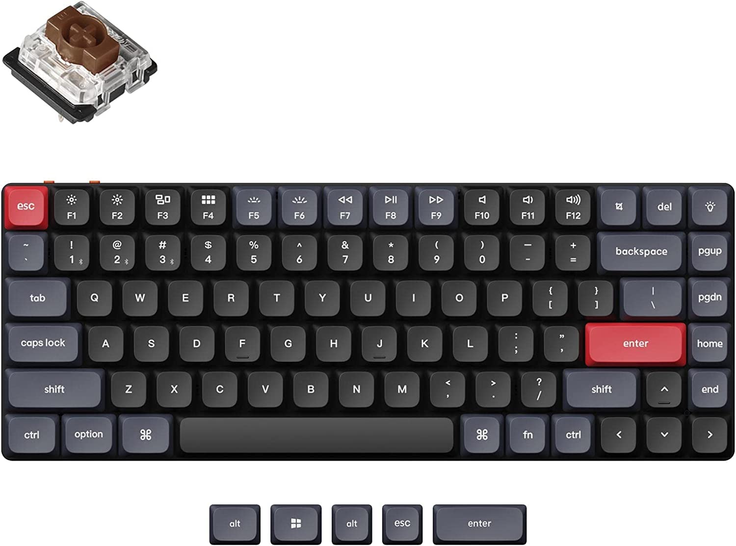 Keychron K3 Pro Ultra-Slim Wireless Mechanical Keyboard - Customizable QMK/VIA Programmable Macros, 75% Compact Layout with RGB Backlight, Low-Profile Gateron G Pro Switches & PBT Keycaps for Mac/Windows/Linux - Perfect for Gaming, Coding & Office Work