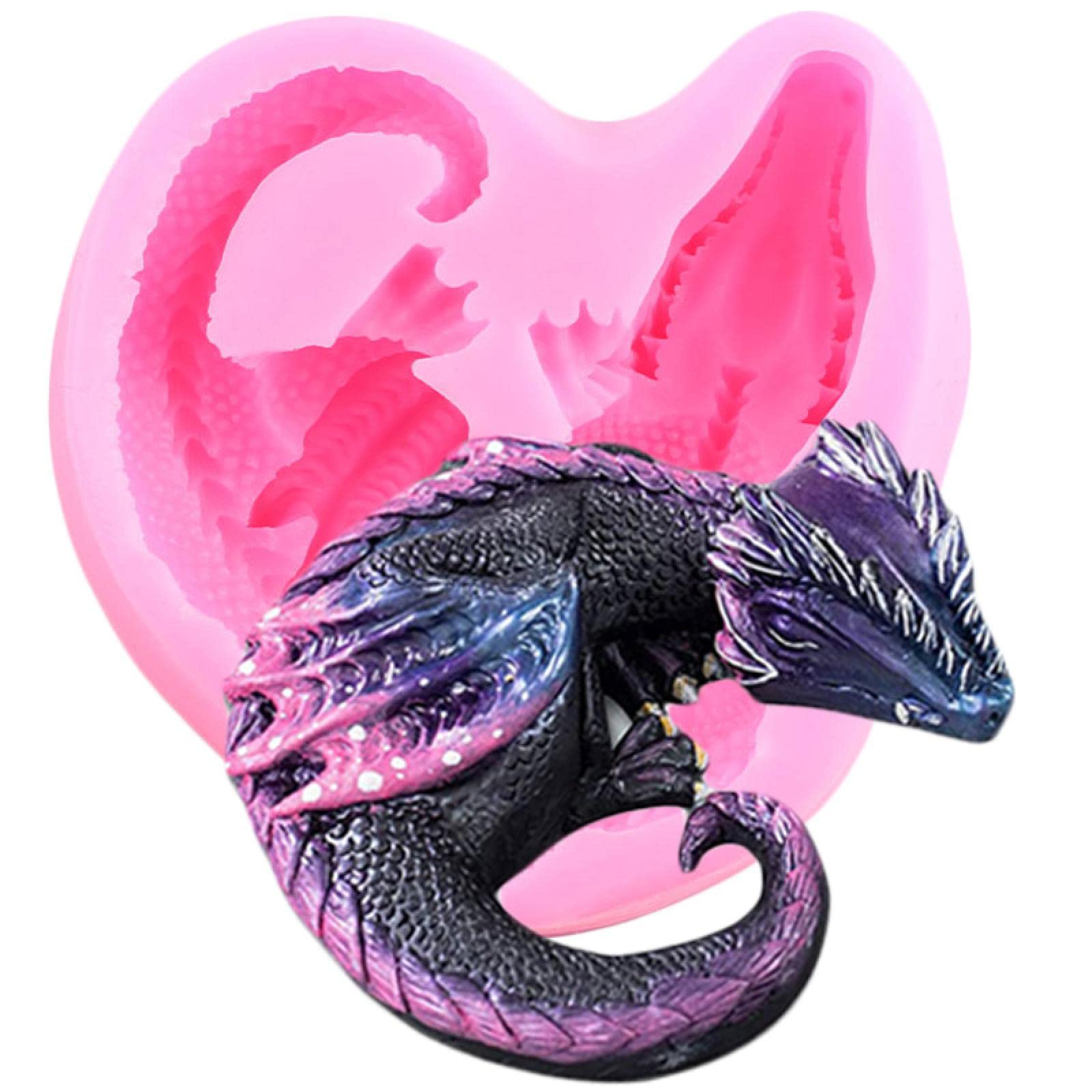 3D Dragon Silicone Fondant Mold - Easter Dinosaur Egg Cake Decorating Tool for Chocolate, Cookies & Baby Birthday Cakes - Food Safe Resin Baking Mould (Style 1) | Perfect for DIY Desserts, Party Treats and Creative Baking Projects
