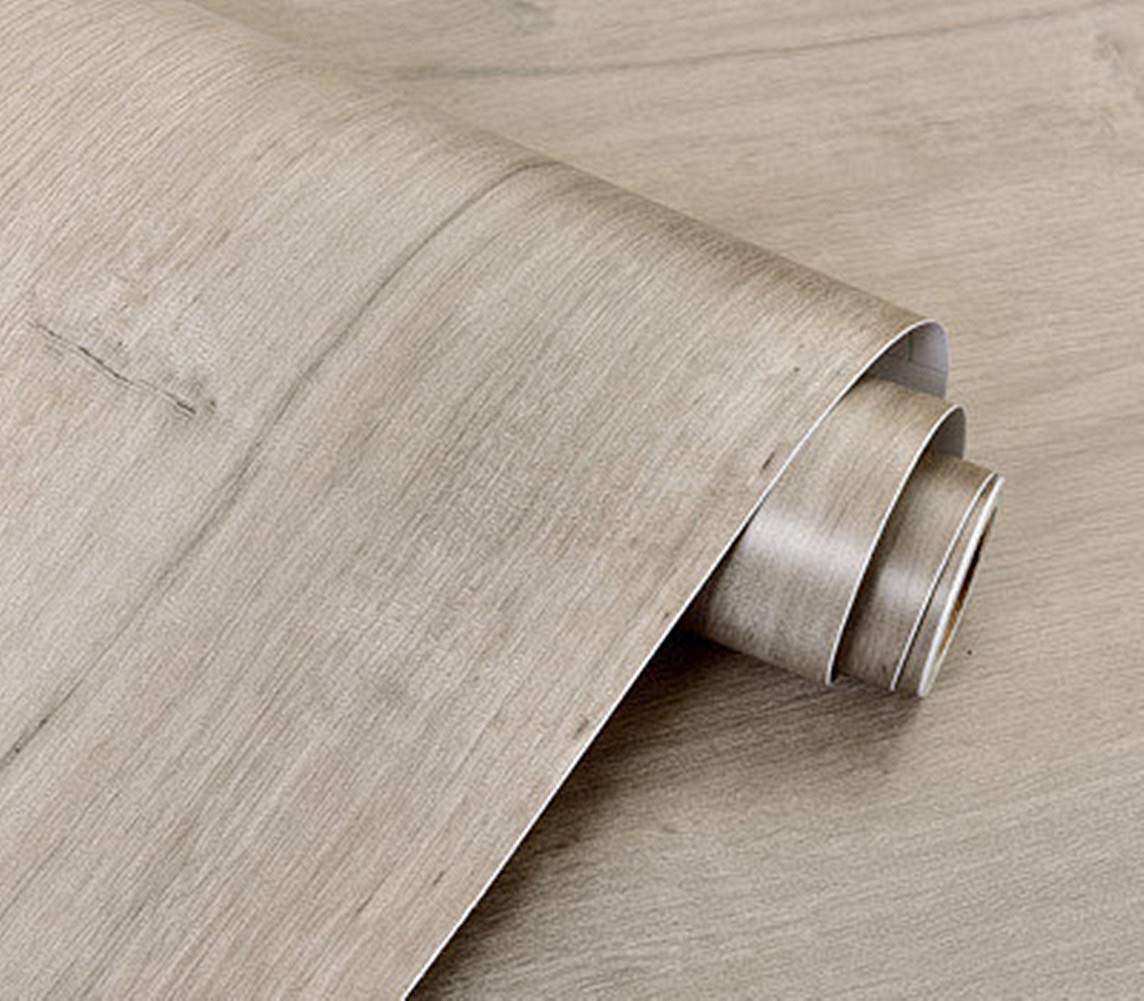 Self-Adhesive Oak Wood Grain Peel and Stick Wallpaper - Removable Countertop & Cabinet Covering (24''x79'') - Perfect for Kitchen Upgrades, Closet Makeovers & Furniture Refinishing