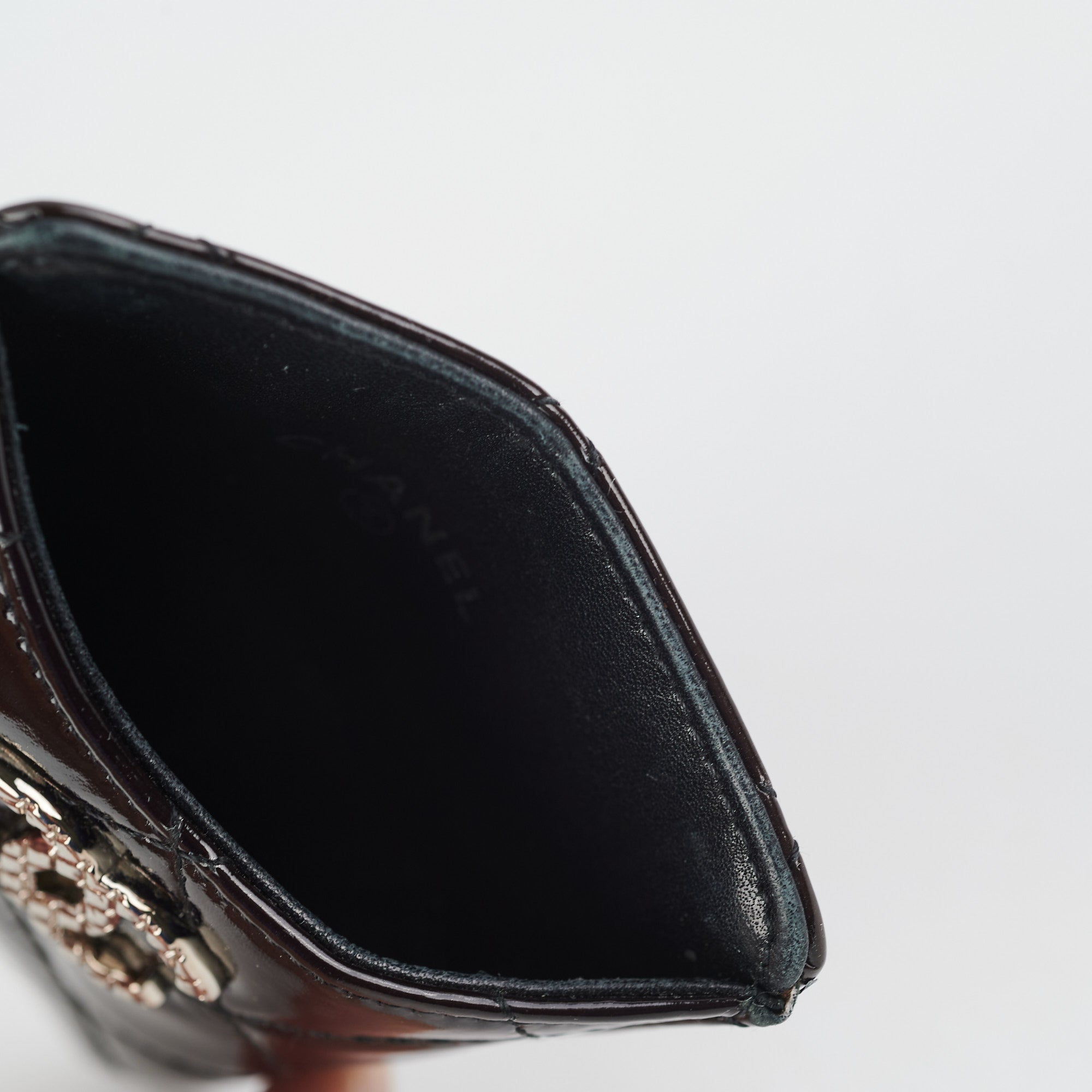 Authentic Chanel Black Leather Card Holder - Slim Wallet for Credit Cards & IDs | Perfect for Everyday Use, Travel & Minimalist Lifestyle