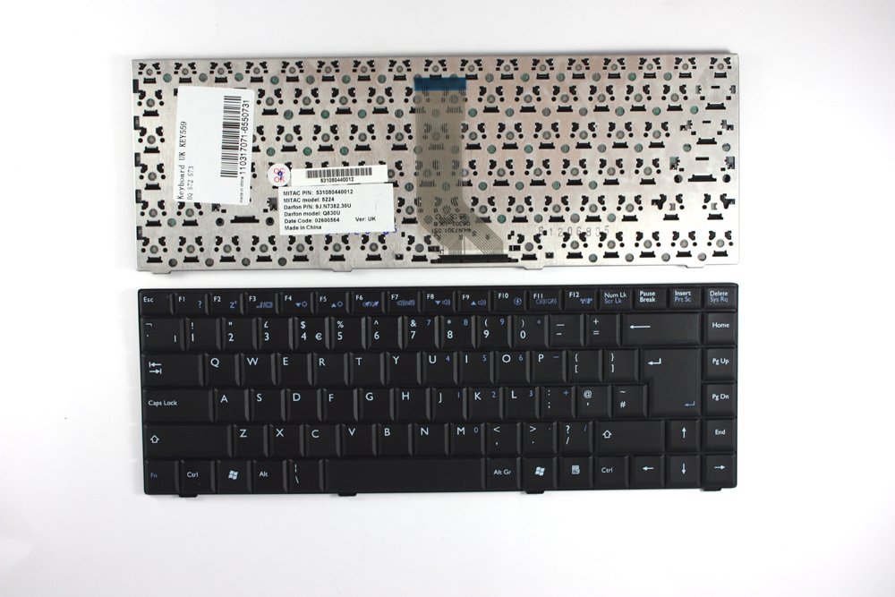 UK Layout Black Replacement Laptop Keyboard Compatible with BenQ 531080440012 - Durable & Quiet Typing for Work, Gaming & Coding