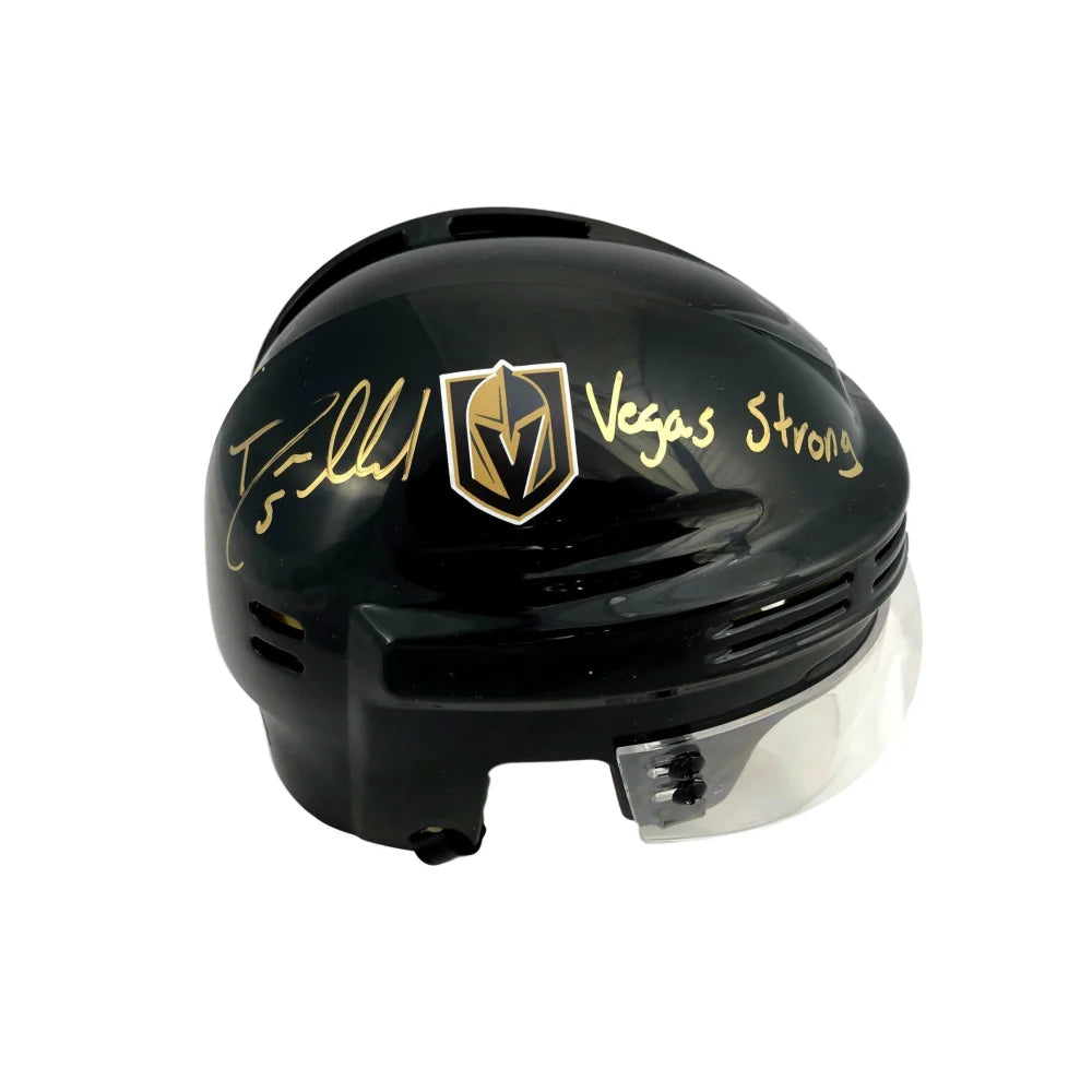 Deryk Engelland Autographed Vegas Golden Knights Mini Helmet with 