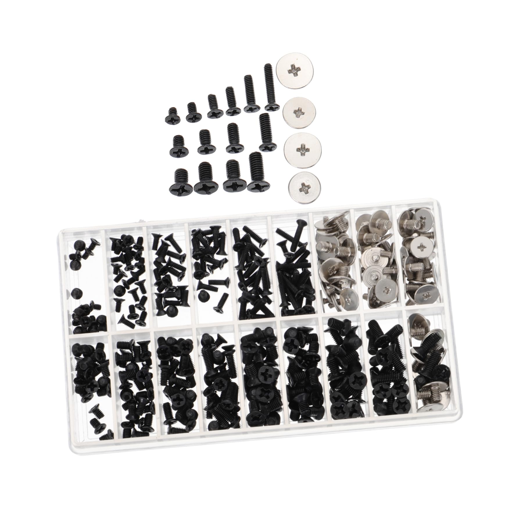 SOLUSTRE 360 Pcs M2 Round Head Stainless Steel Computer Screws - Durable Reusable Laptop Repair Screws for PC, MacBook, and Electronics Accessories