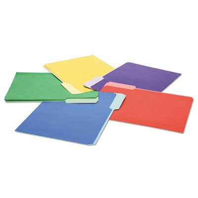 Universal Assorted Color File Folders 10506 - 500/Box for Office, School & Home Organization | Letter Size Document Storage