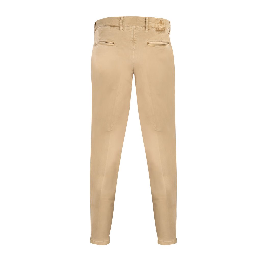 FRADI Stretch Satin Cotton Chino Pants for Men - Comfortable Slim Fit YUTA REG Style - Perfect for Office, Casual Wear & Travel