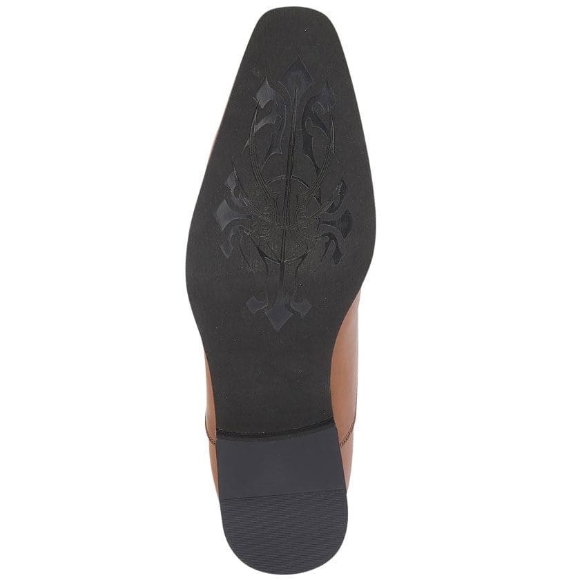 Goor Men's Tan 5-Eyelet Plain Oxford Dress Shoes - Classic Formal & Business Attire Footwear for Office, Wedding & Special Occasions