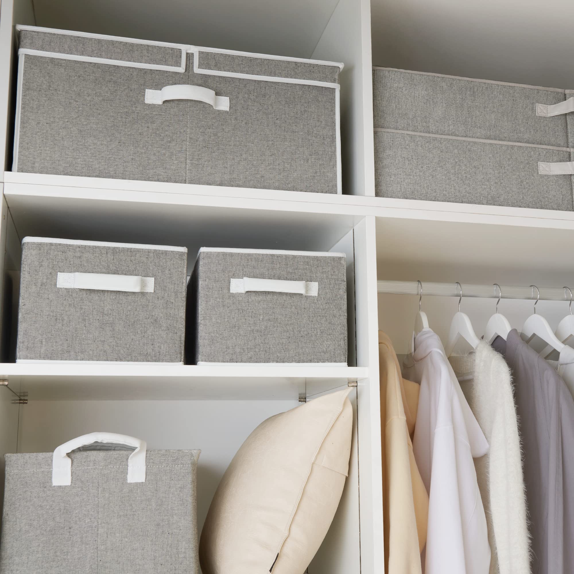 Extra Large Storage Bins with Lids & Handles - Decorative Storage Boxes for Home Organization, Closet, Garage & Office Use