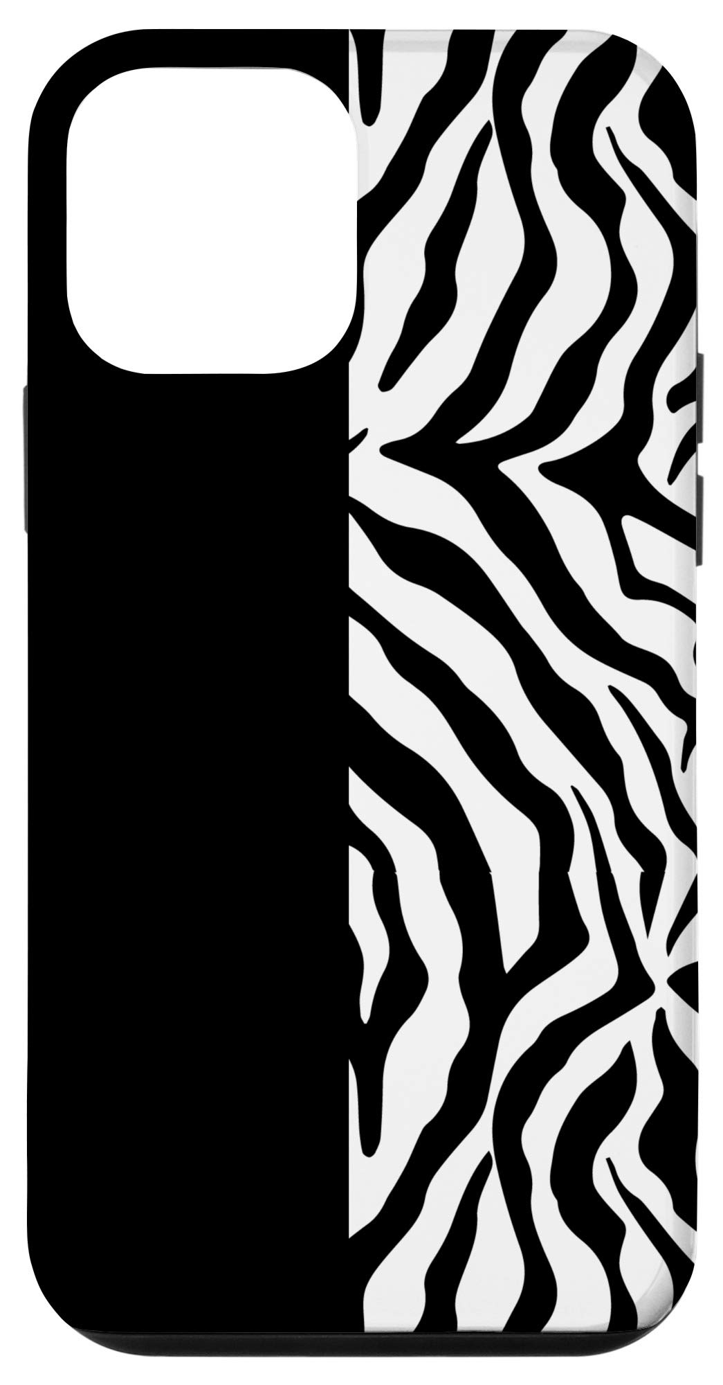 iPhone 12 Mini Case - Slim Protective White & Black Zebra Print Animal Pattern Phone Cover | Perfect Gift for Women & Men | Ideal for Work, Travel & Everyday Use