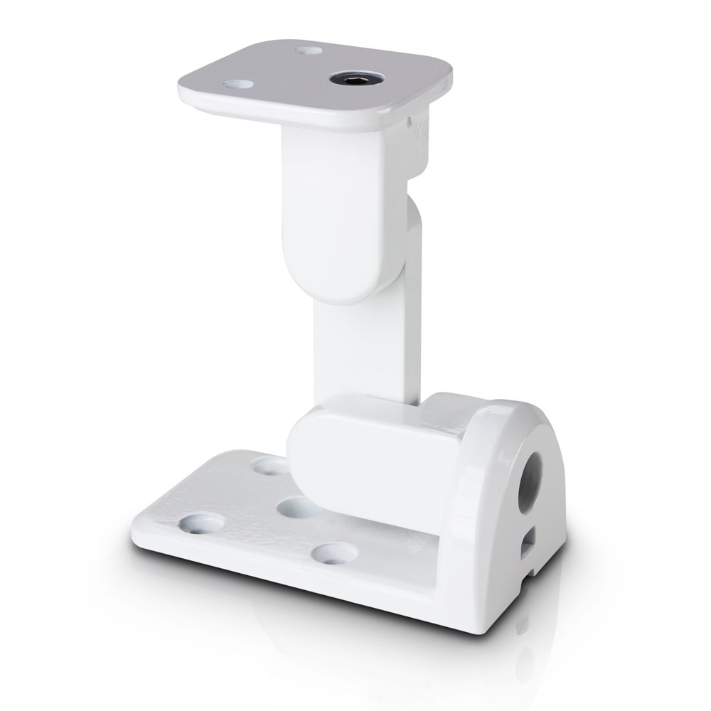 Universal Wall Mount Bracket for Speakers up to 10kg/22lbs - Heavy Duty White Speaker Stand for Home Theater, Studio & Outdoor Use - SUWMB 10 W
