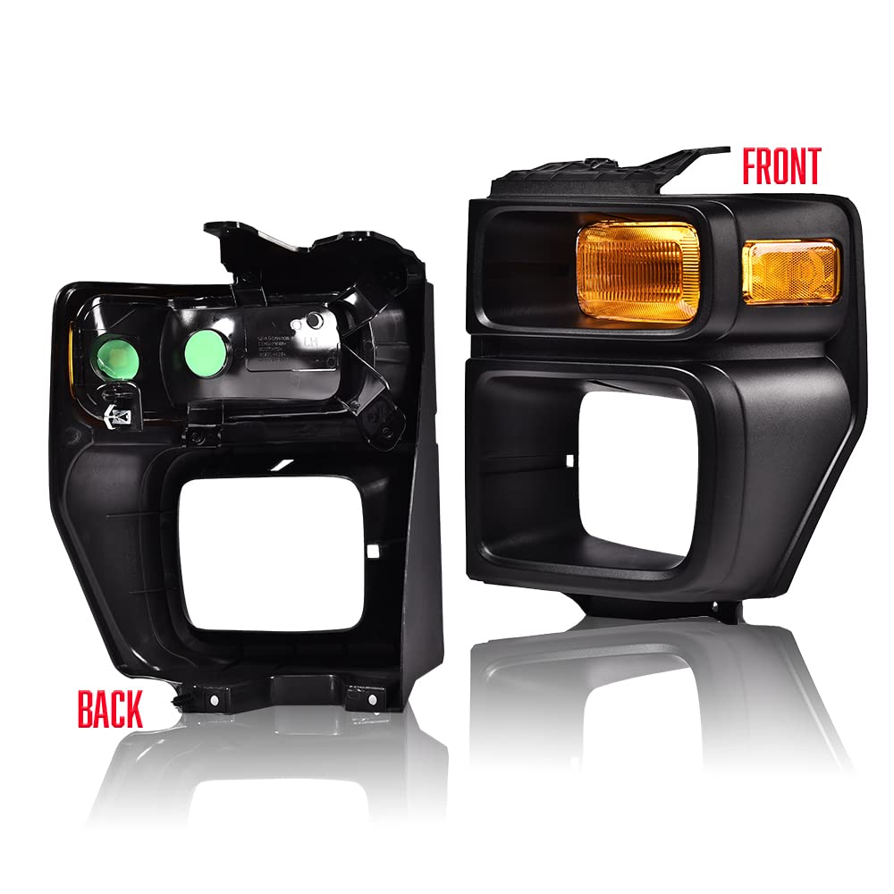 Ford E150/E250/E350 Headlight Trim Bezel & Signal Light (Left) 2008-2019 - Perfect for Parking & Night Driving