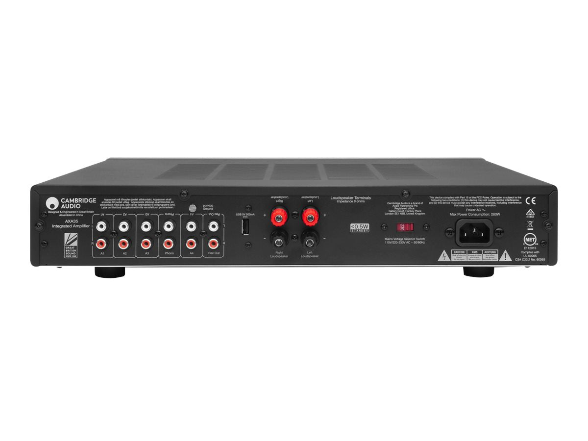 Cambridge Audio AXA35 Integrated Stereo Amplifier - High-Fidelity Audio for Home Theater & Music Listening | Perfect for Vinyl, Streaming & Hi-Fi Systems