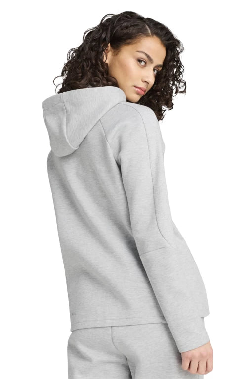PUMA Women's Evostripe Full Zip Grey Jacket - Lightweight Running Hoodie for Outdoor Sports & Casual Wear