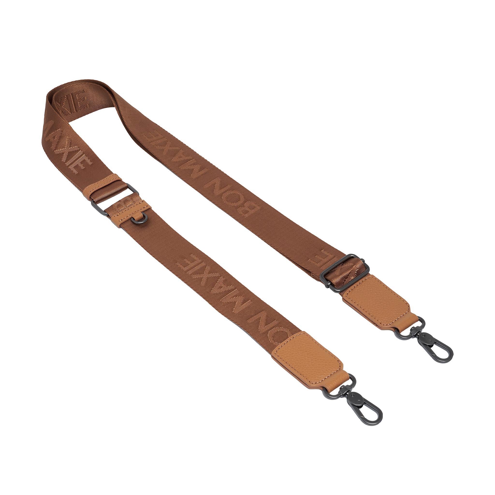 Premium Leather Logo Bag Strap in Tan - Adjustable Crossbody Shoulder Strap for Handbags, Purses & Totes - Perfect for Work, Travel & Everyday Use