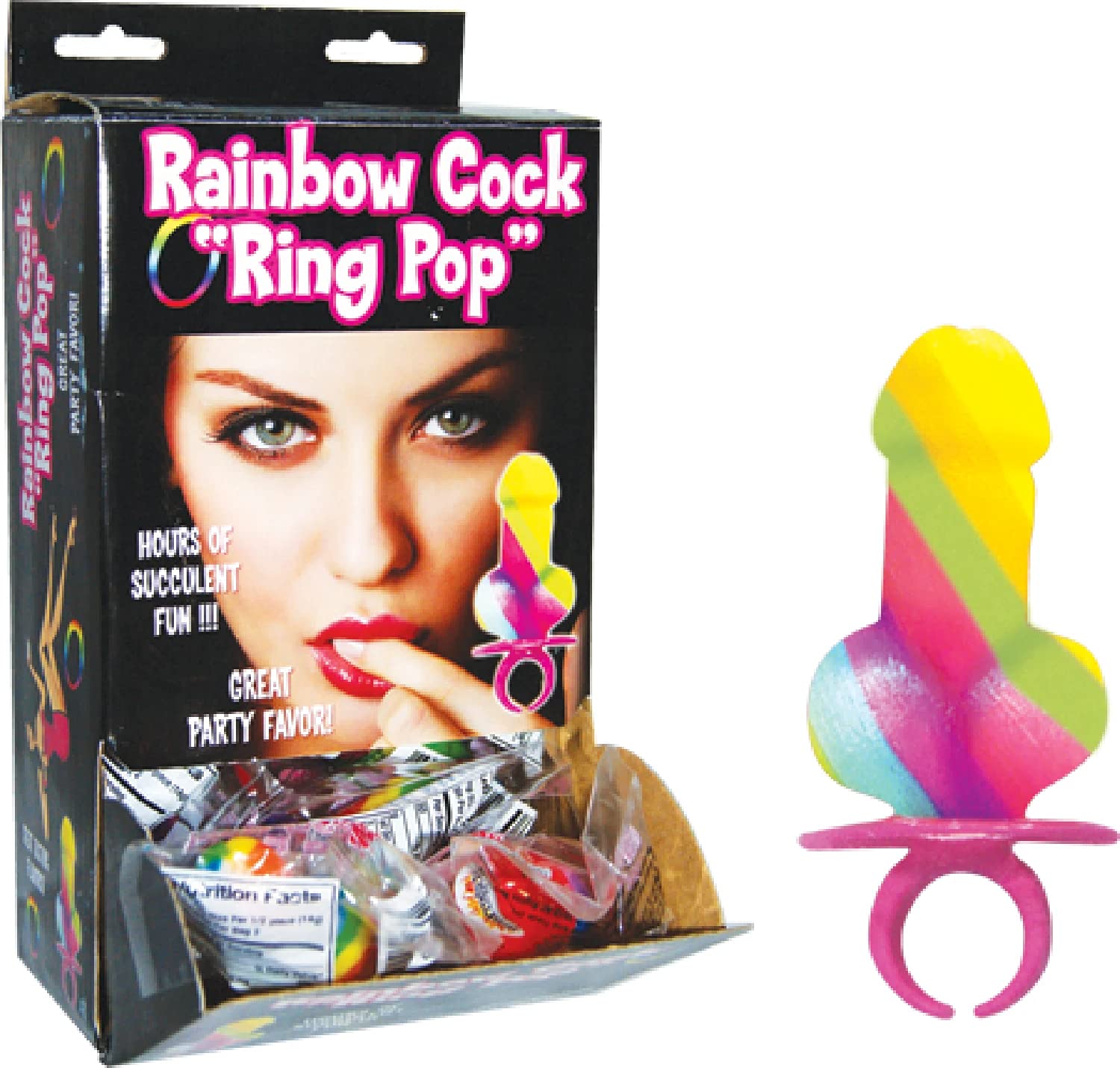 Rainbow Ring Lollipop Holder - Wall Mount Candy Display Stand for Retail Stores (12 Count) - Perfect for Candy Shops, Supermarkets, and Party Decorations