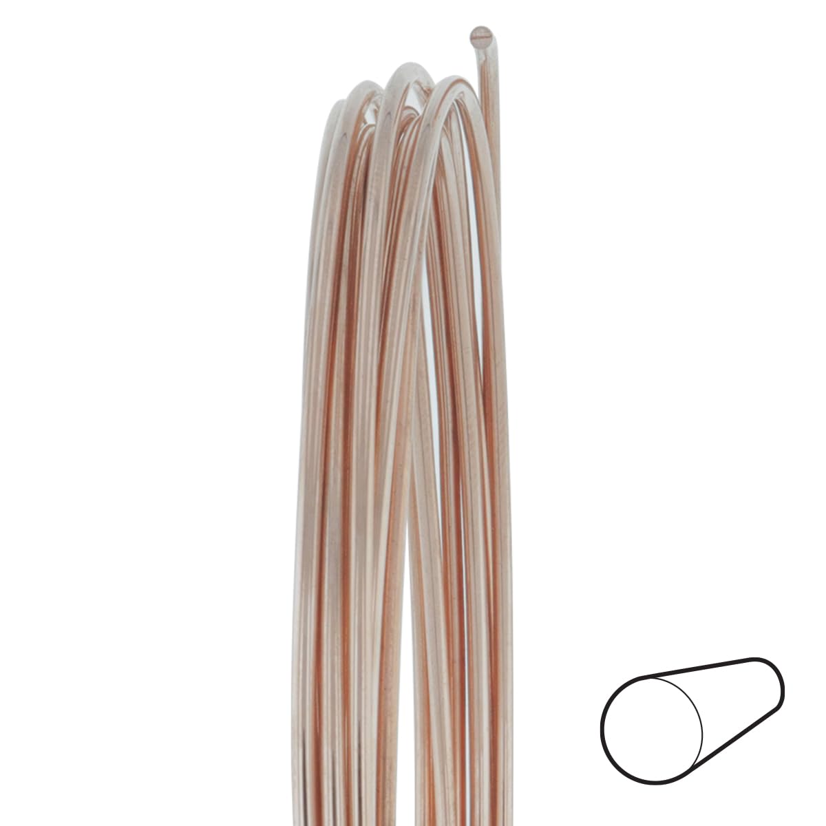 12 Gauge Round Dead Soft 14/20 Rose Gold Filled Wire - 5FT Jewelry Making Supplies for DIY Bracelets, Necklaces & Earrings