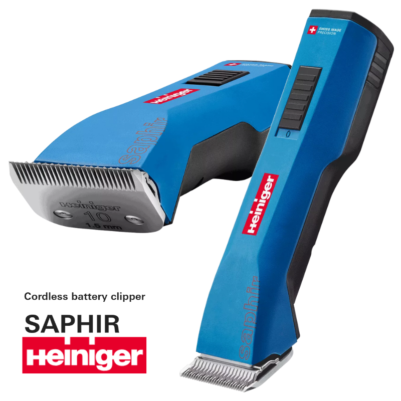 Heiniger Saphir Cordless Clipper with Double Battery (154400) - Professional Pet Grooming Clippers for Dogs, Cats & Livestock - Perfect for Home & Salon Use