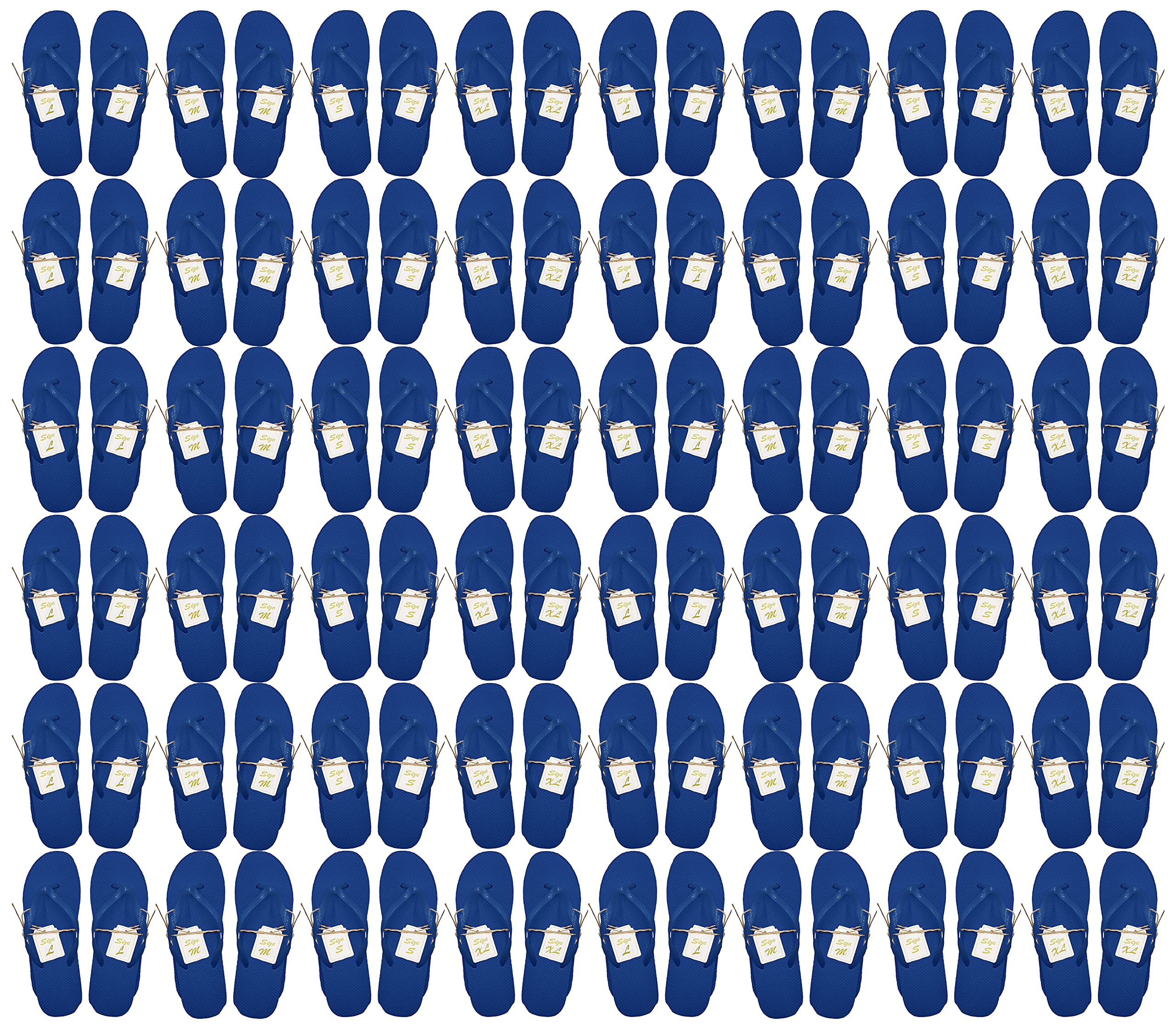 48 Pairs Bulk Flip Flops for Wedding Guests | Comfortable Wholesale Slippers for Wedding Receptions & Bridal Showers | Individually Twine Wrapped, Multiple Color Options | Perfect for Beach Weddings, Bridal Parties & Spa Events