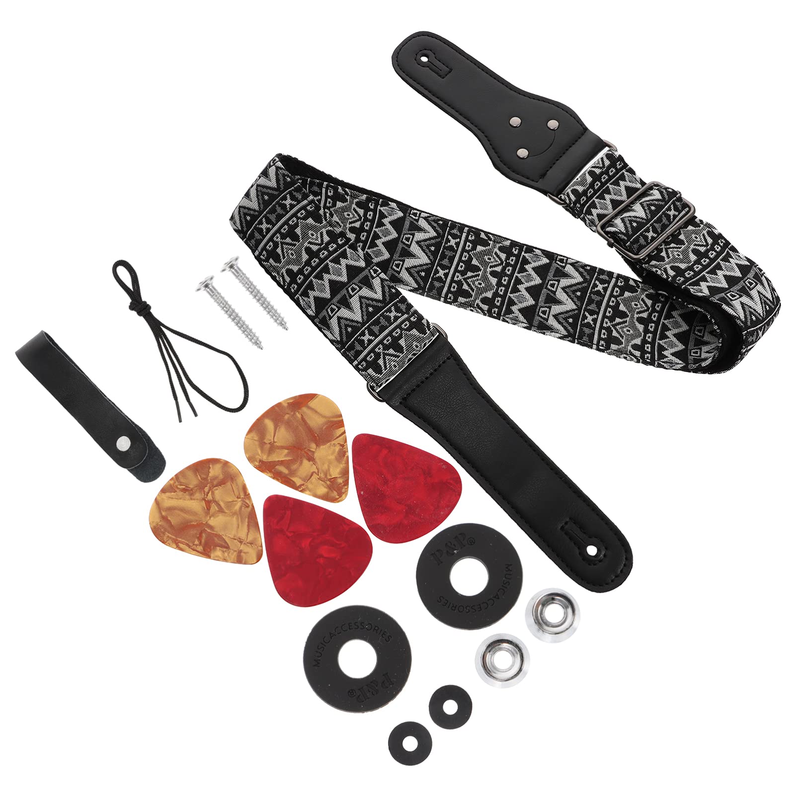 **ARTIBETTER Adjustable Guitar Strap with Picks & Locks – Comfortable & Durable for Acoustic, Bass & Electric Guitars (Colorful) – Perfect for Live Performances, Studio Sessions & Practice**