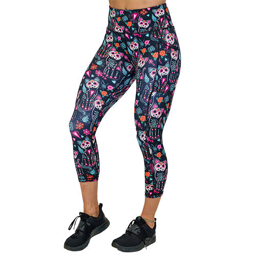 Spookitty Halloween Cat Print Leggings - Cute & Comfortable Women's Yoga Pants for Costume Party, Cosplay & Everyday Wear