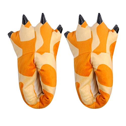 Cozy Animal Print Plush Indoor Slippers for Women - Soft Spa House Shoes - Size 8 - Perfect for Relaxing at Home, Lounging & Winter Comfort
