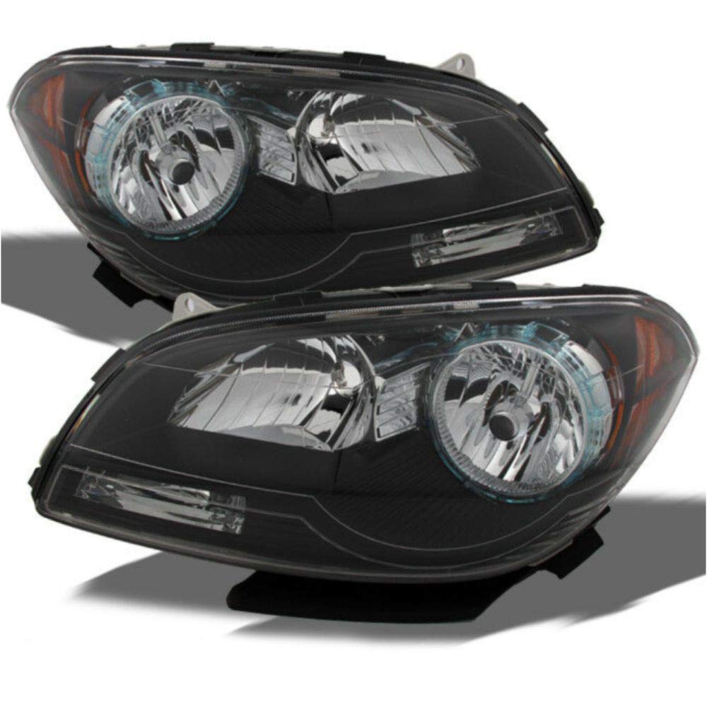 UGJGXAI Black Headlights Pair for 2008-2012 Sedan Models - Left & Right Side Replacement Lights (Perfect for Night Driving & Foggy Conditions)