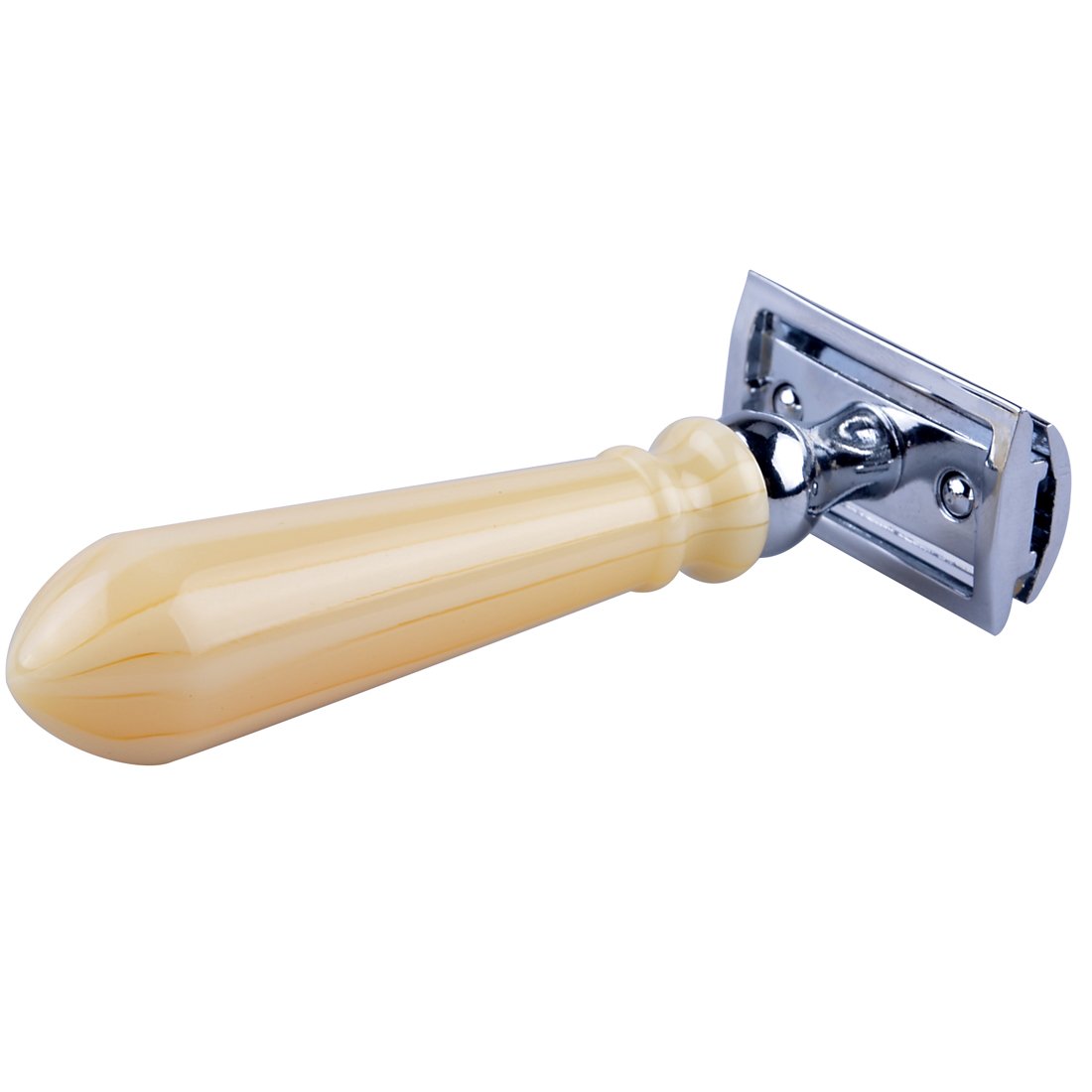 CSB Long-Handled Double Edge Safety Razor for Men - Premium Stainless Steel Shaving Razor with Ergonomic Grip for Smooth, Close Shave - Perfect for Wet Shaving & Travel Grooming Kit