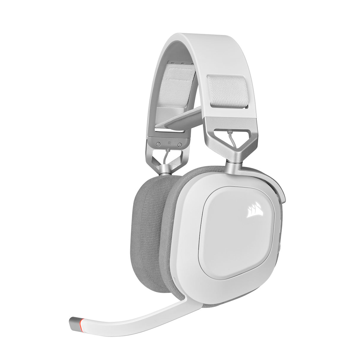 Corsair HS80 RGB Wireless Gaming Headset with Dolby Audio - White | Noise Cancelling Mic, 20hr Battery Life for PC, PS5, Xbox | Perfect for Competitive Gaming & Streaming