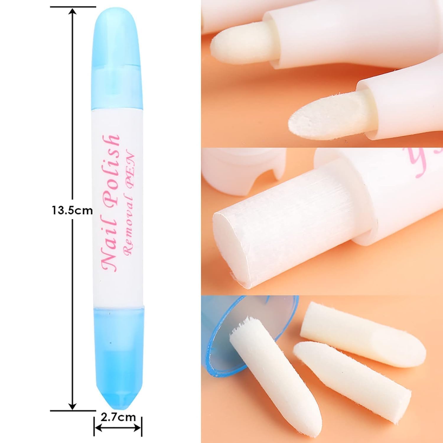 1Pc Nail Polish Corrector Pen with Removable Head - Quick Clean Nail Polish Mistakes for Manicure, Perfect for Home Salon & DIY Nail Art (Pink, 6g) | Ideal for Fingernails, Toenails & Professional Nail Care