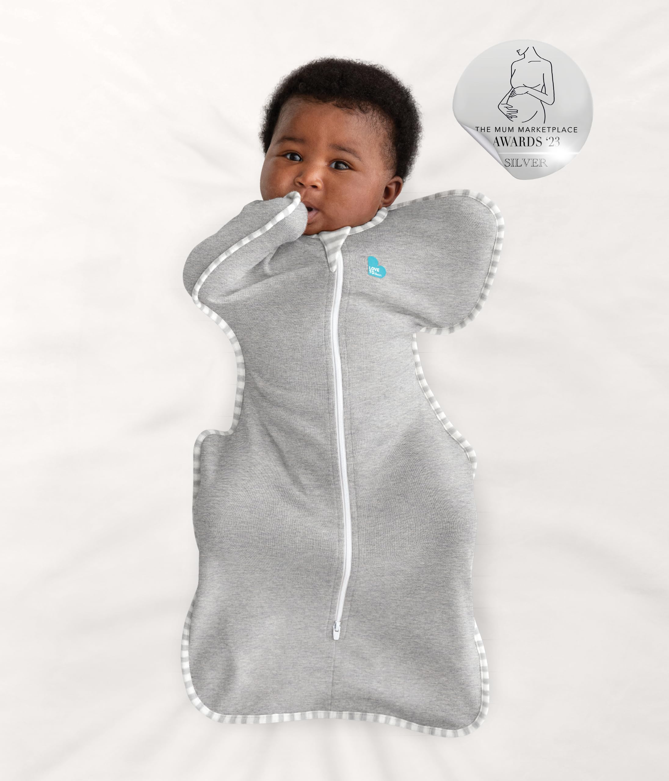 Love to Dream Swaddle UP Baby Sleep Sack - Self-Soothing Swaddle for Newborns 8-13lbs, Improves Sleep & Calms Startle Reflex, Soft Gray Infant Swaddle Blanket - Perfect for Nighttime & Naptime Comfort