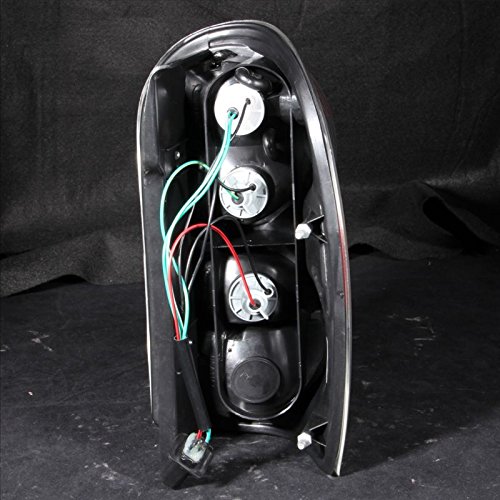 Jeep Liberty Chrome Euro Tail Lights Assembly Set - Left Driver & Right Passenger Side Replacement - Enhance Style & Safety for Off-Roading & Night Driving