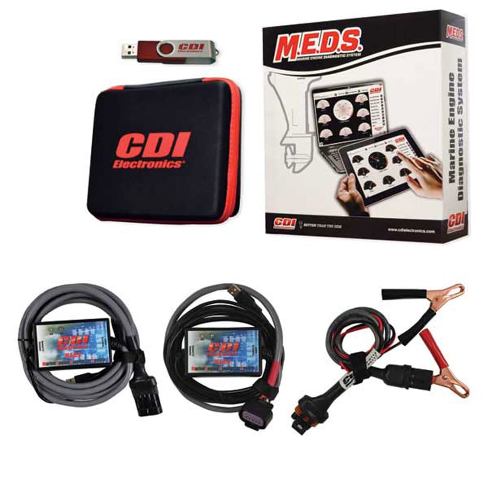 CDI Electronics 531-0118M2 M.E.D.S. Marine Engine Diagnostic System for Mercury Outboard Motors (Including G3) - Professional Boat Engine Scanner for Troubleshooting & Maintenance