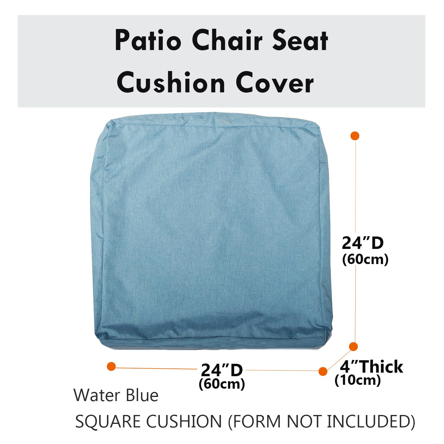Waterproof Washable Outdoor Patio Seat Cushion Covers - 24