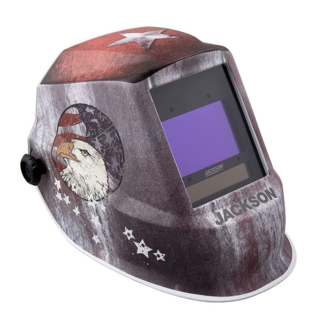 Jackson Safety Premium Auto Darkening Welding Helmet with ADF - Ultra Lightweight Welding Hood ANSI Z87.1 Certified - for MIG, TIG, Arc Welding & Metal Fabrication (Multiple Styles Available)