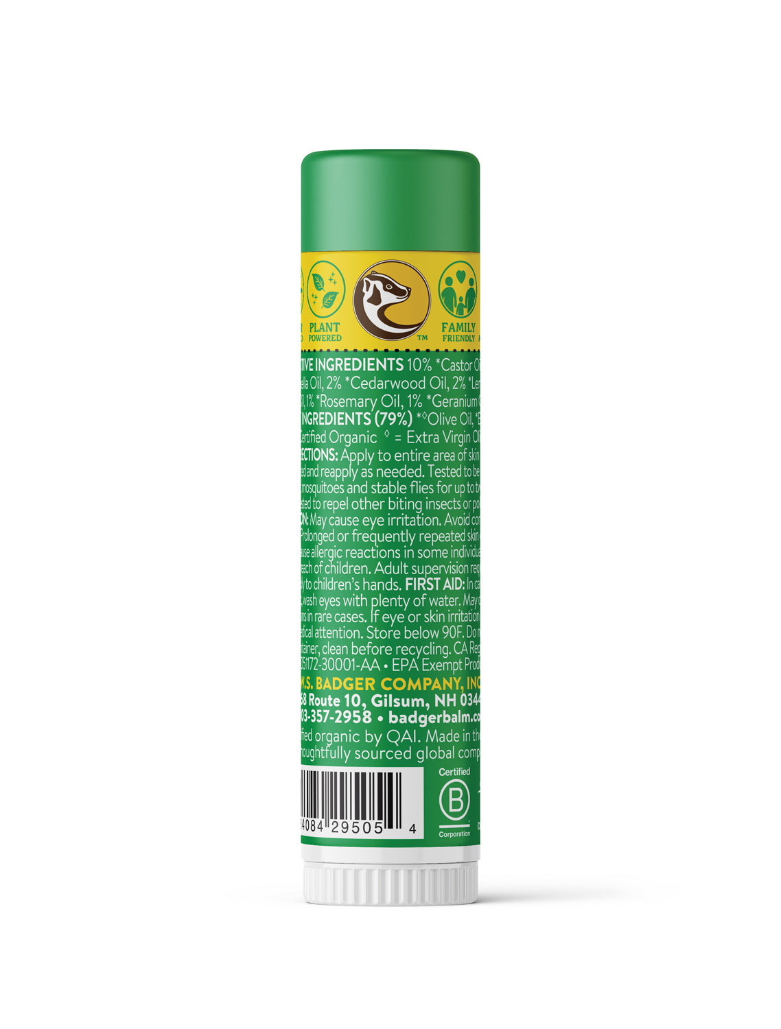Badger Anti Bug Balm Travel Stick - Natural Insect Repellent for Outdoor Activities, Hiking, Camping & Travel | DEET-Free Mosquito & Bug Protection