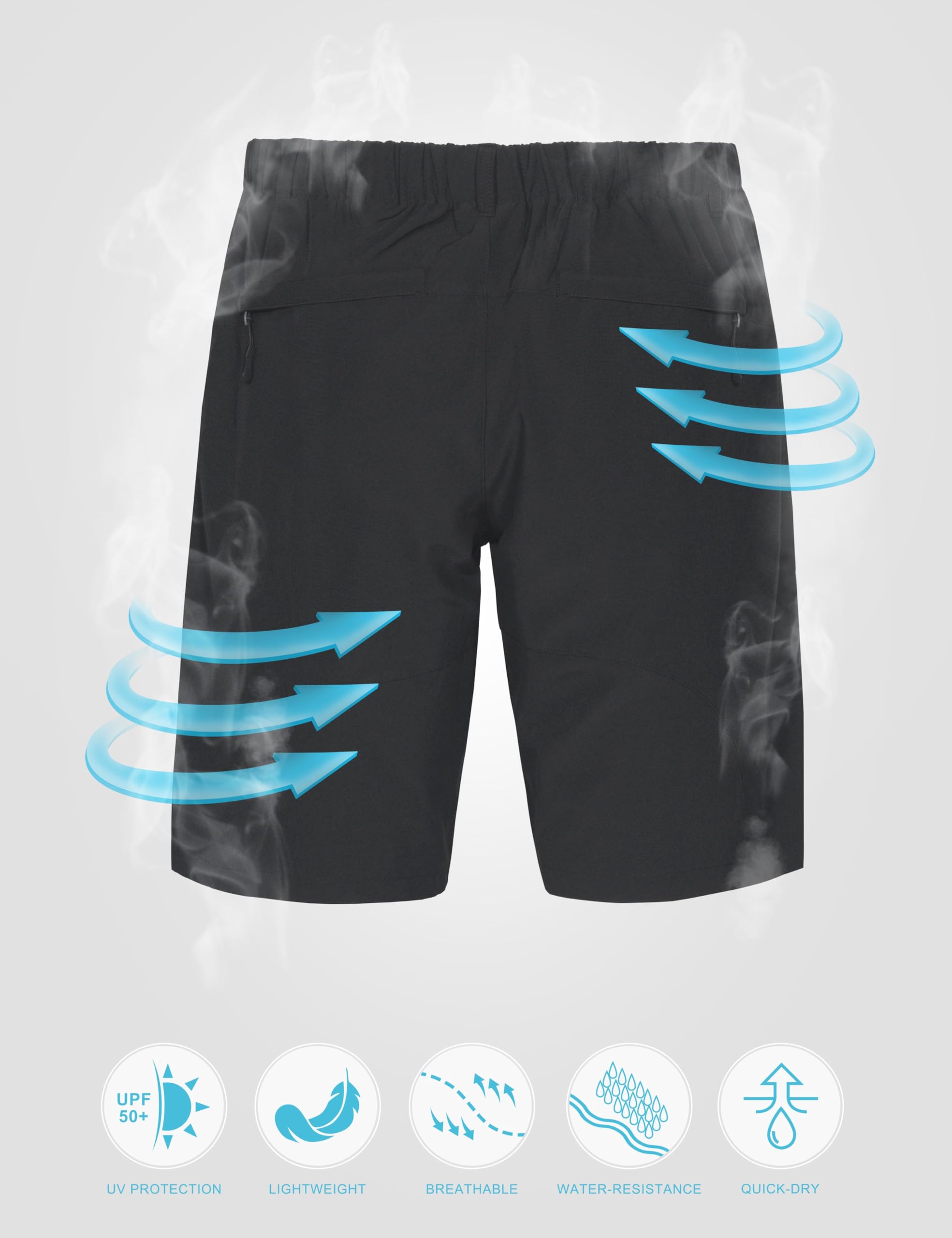 Mapamyumco Men's Quick Dry Hiking Shorts - Lightweight Cargo Golf Shorts for Running, Casual Wear & Outdoor Activities | Perfect for Hiking, Golfing, Gym & Summer Adventures