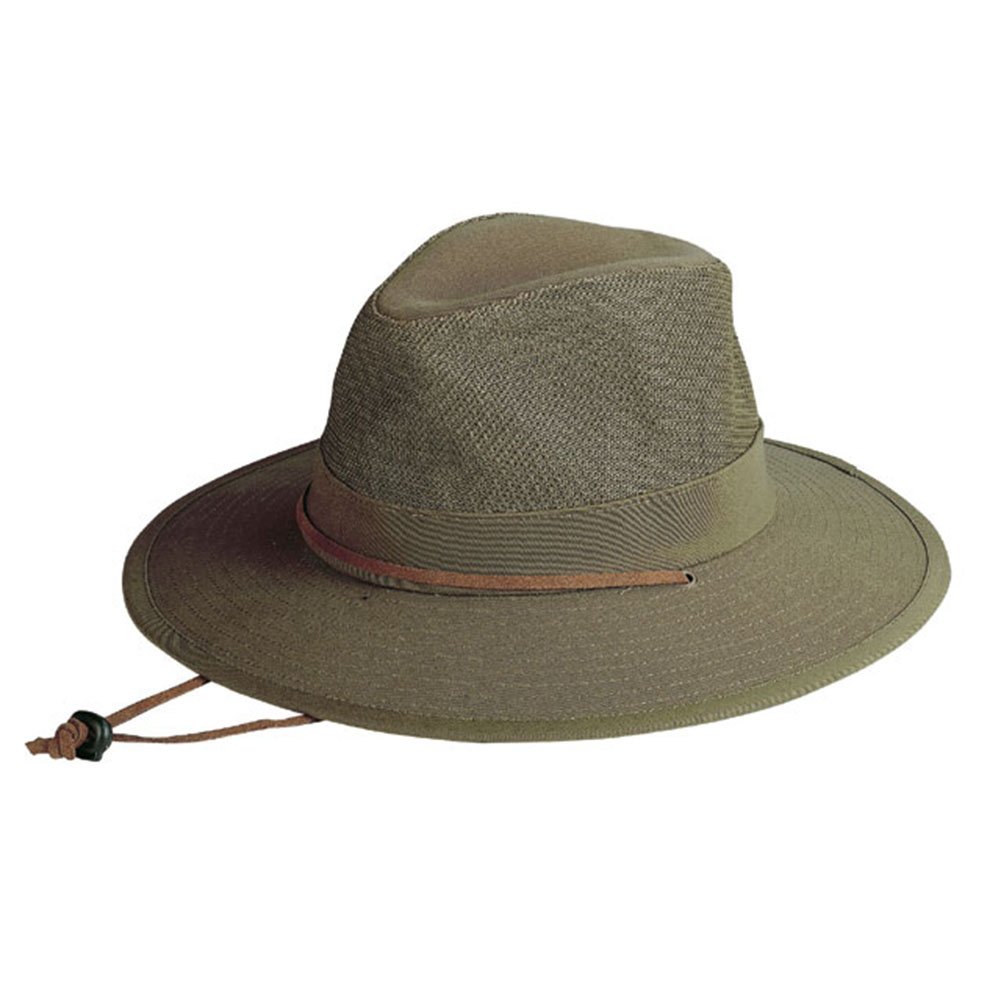 Olive Twill Brim Mesh Crown Hat - Medium for Outdoor Adventures