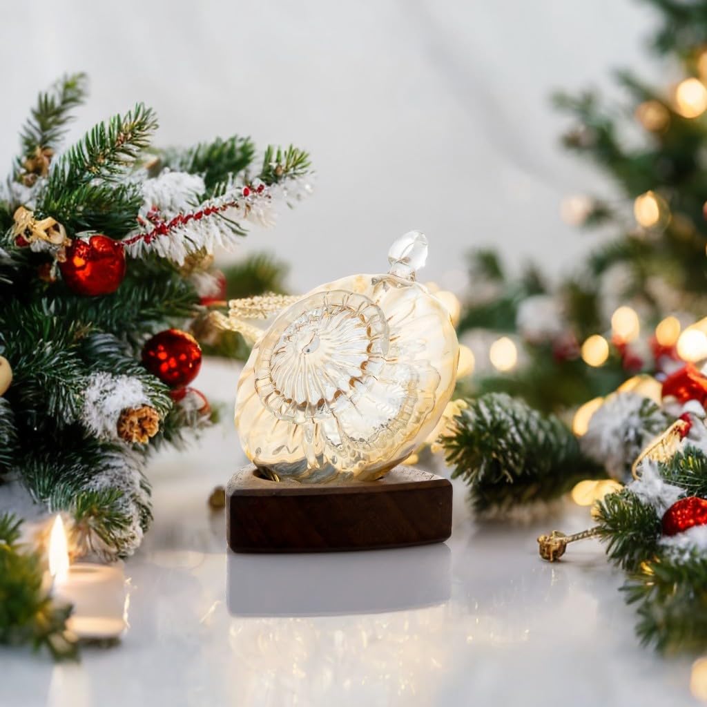 Elegant Glass Hanging Christmas Ornaments - Unique Holiday Tree Decorations for Christmas, New Year & Birthday - Perfect Gift Idea for Home Decor & Festive Celebrations | Ideal for Christmas Trees, Gift Exchanges & Seasonal Home Styling