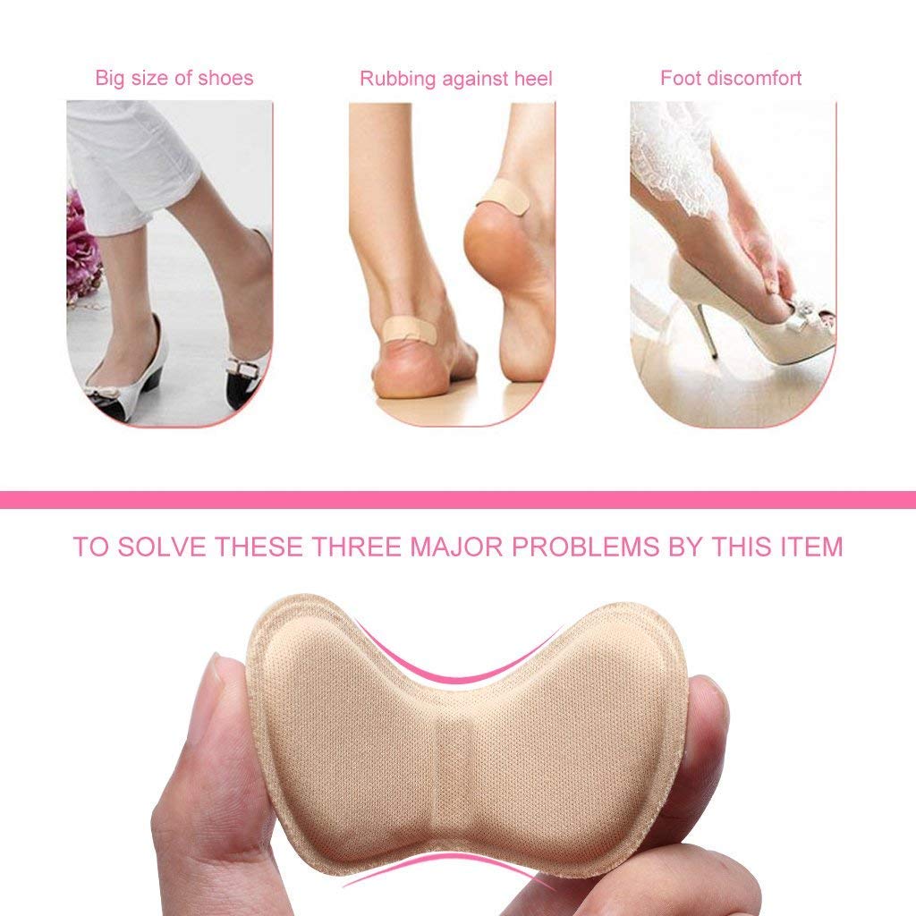 Navya Export Silicone Half Heel Protector Socks - Moisturizing Foot Care Socks with Heel Cushion Inserts & Shoe Bite Tape Combo - Perfect for Cracked Heels, Dry Feet & Comfortable Walking (Heel Liner)