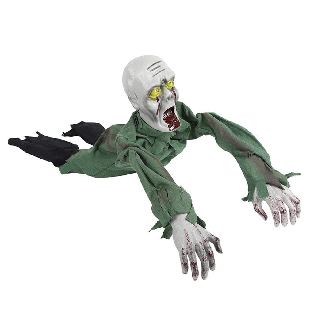Rvikurc Halloween Electric Crawling Doll - Scary Voice Activated Toy for Kids 2+ Years (Black, One Size) - Perfect for Trick-or-Treating, Haunted House Decor & Spooky Party Favors