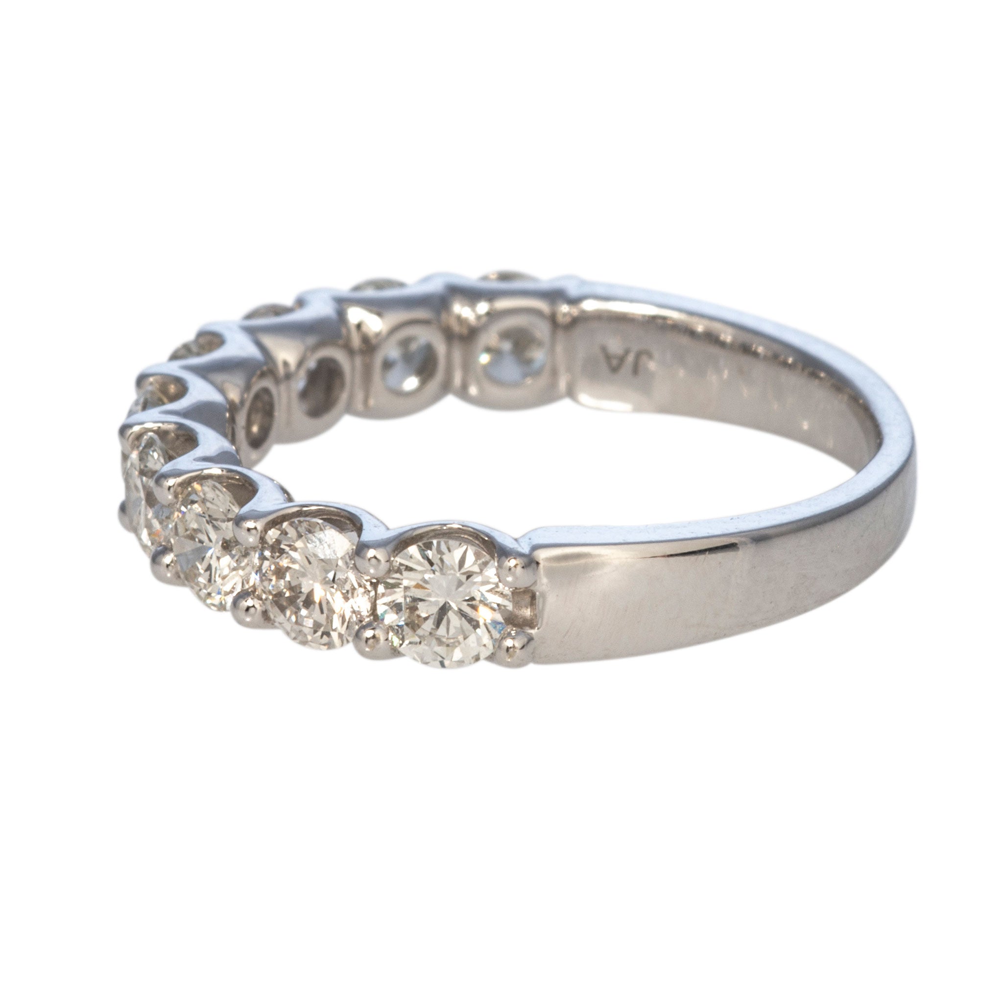 1.5ctw Round Diamond 9 Stone 14K White Gold Wedding Band - Perfect for Engagement, Anniversary & Bridal Jewelry Gifts