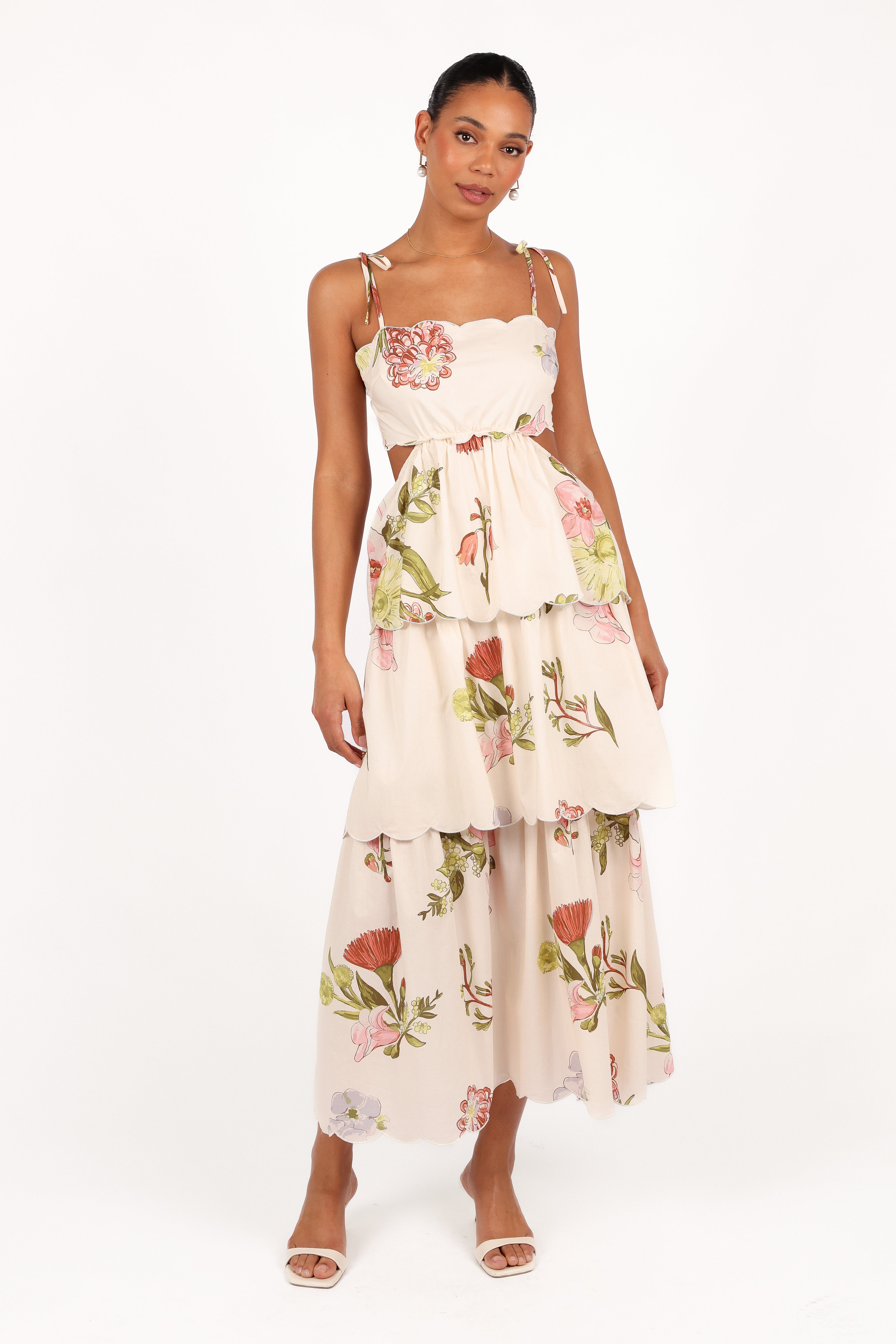 Adelaide Maxi Dress with Native Floral Print - Elegant Long Flowy Summer Dress for Women | Perfect for Beach Vacations, Garden Parties & Boho Chic Outfits