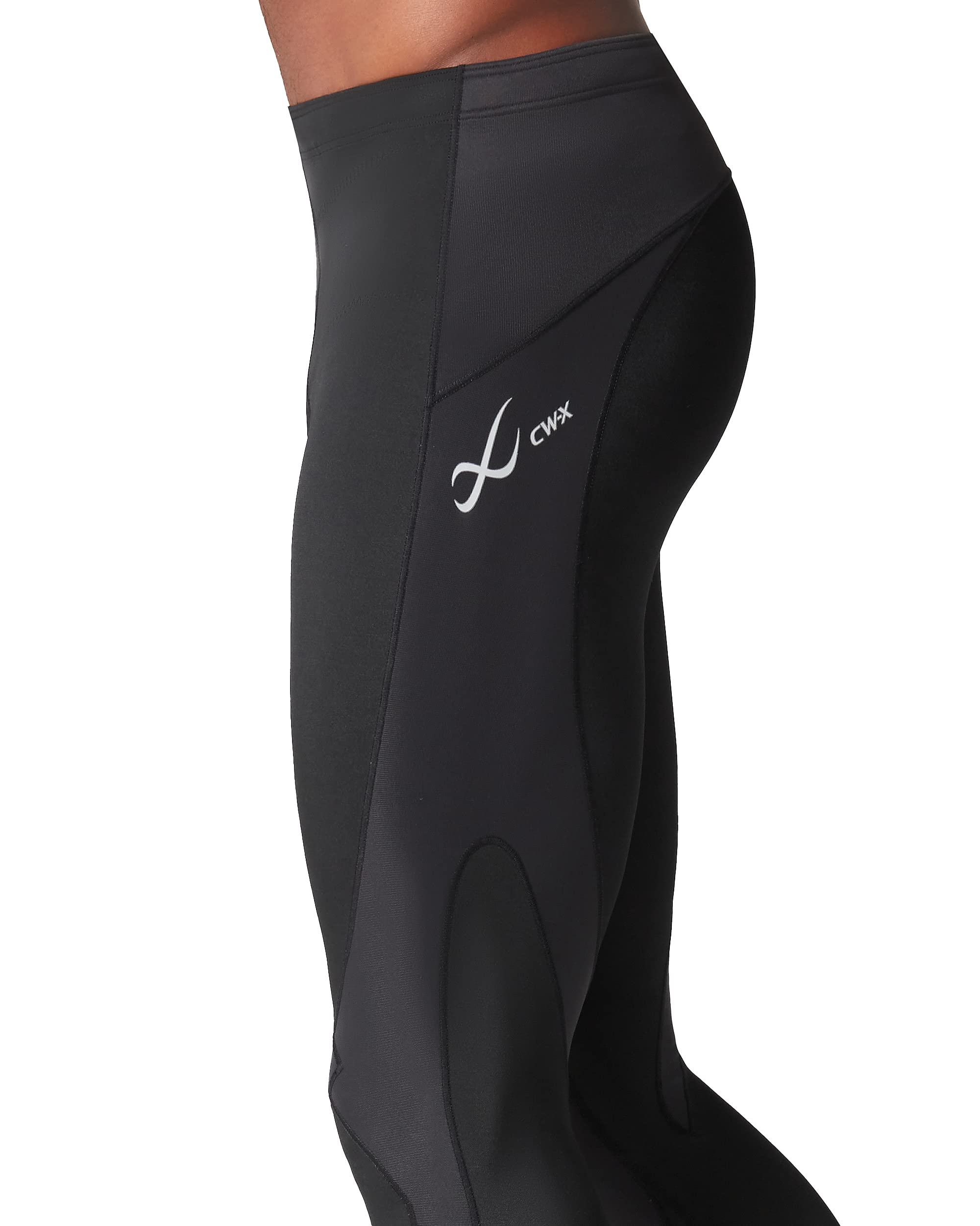 CW-X Men's Stabilyx Joint Support 3/4 Compression Tight - Running & Recovery Capri Pants for Men - Ideal for Marathon Training, Gym Workouts & Post-Exercise Muscle Recovery