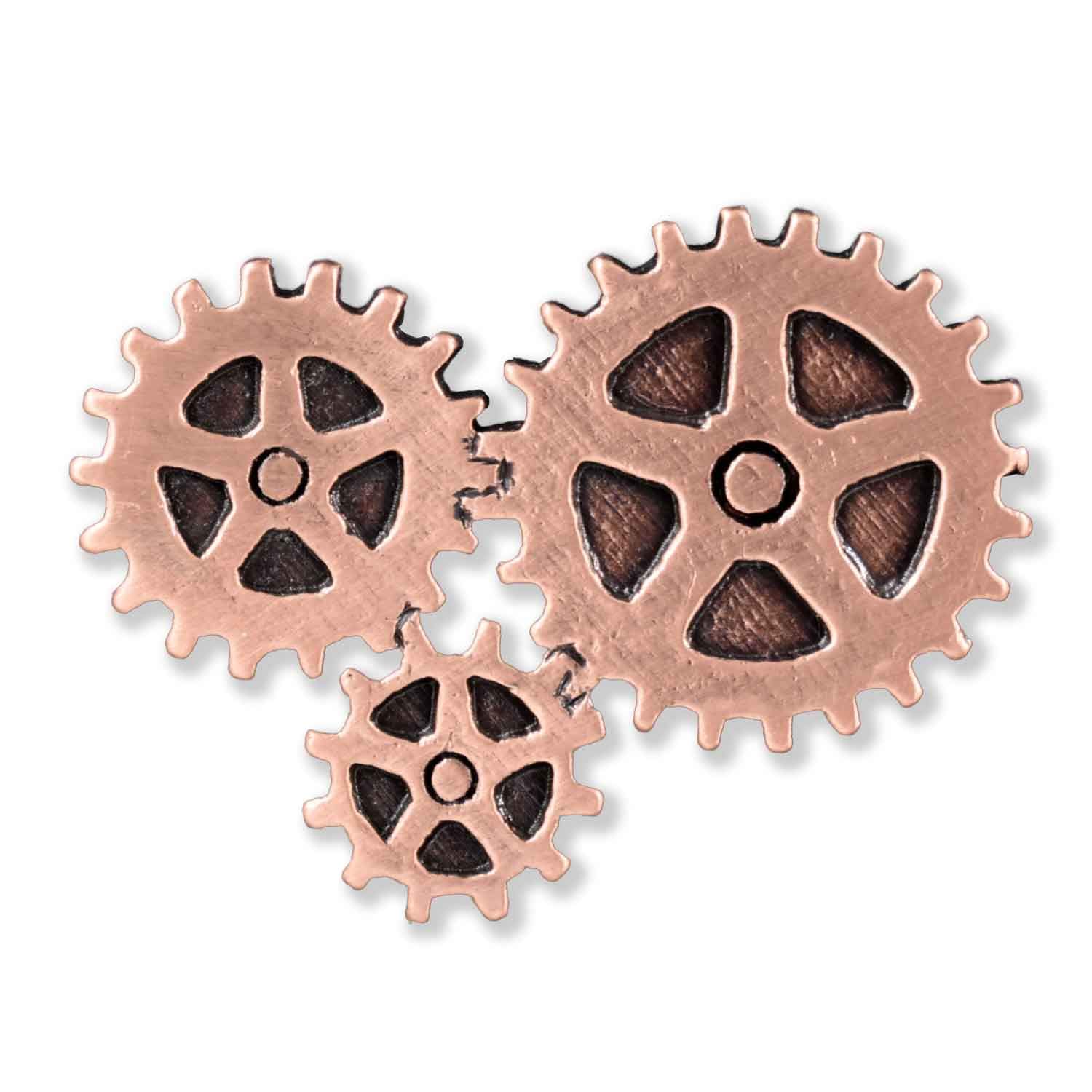 Handmade Gothic Steampunk Brooch & Lapel Pins - Skull, T-Rex, Raven, Shark Tooth, Ship & Cobra Designs in Pewter, Copper & Gold - USA Made - Perfect for Cosplay, Costume Accessories & Alternative Fashion