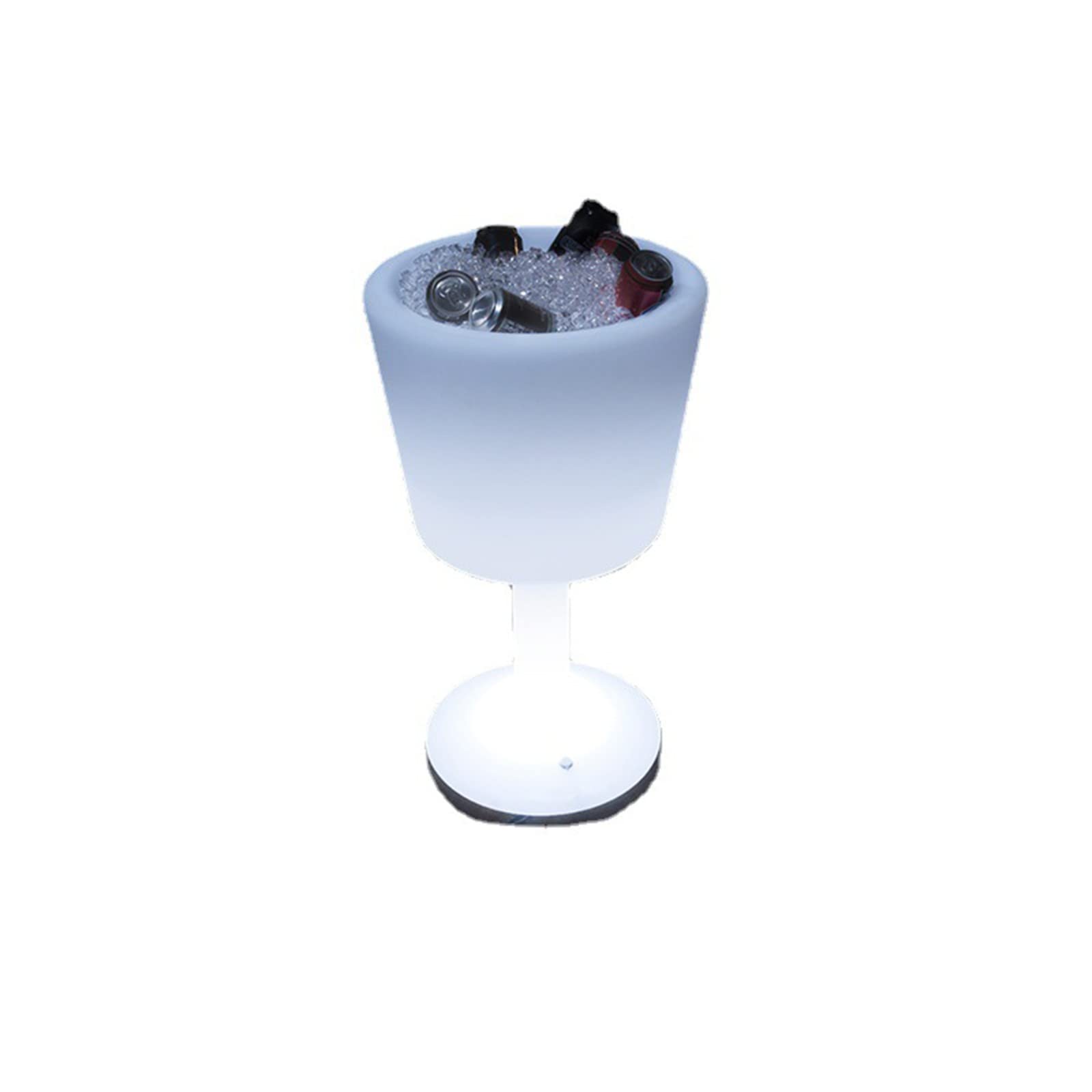 LED Ice Bucket with Color Changing Lights - Large Capacity Wine & Champagne Cooler for Party, Home, Bar - Waterproof Beverage Container for Beer, Drinks - Battery Powered Retro Style (Perfect for Weddings, Pool Parties & Outdoor Events)
