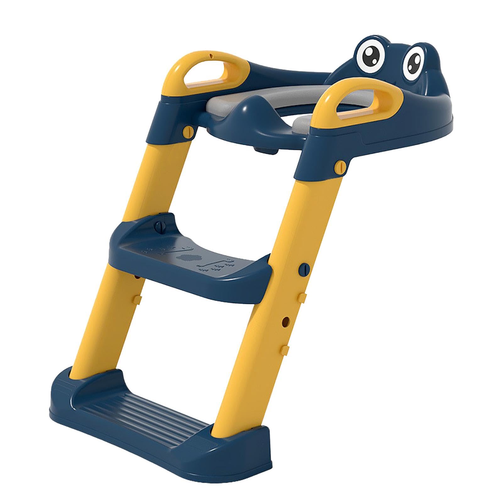 Foldable Anti-Slip Toddler Toilet Training Seat with Adjustable Steps - Potty Training Seat for Boys & Girls Ages 1-3 Years - Perfect for Bathroom Safety & Early Childhood Development