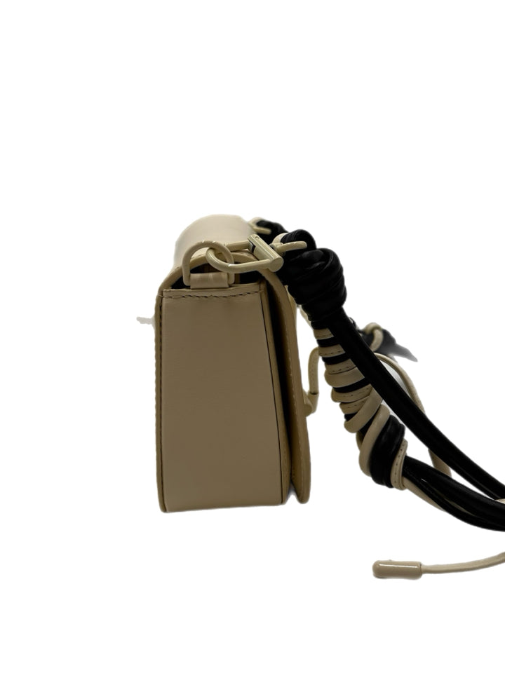 Off White Skeleton Binder Shoulder Bag for Women - Stylish Crossbody Purse with Adjustable Strap, Perfect for Work, Travel & Everyday Use