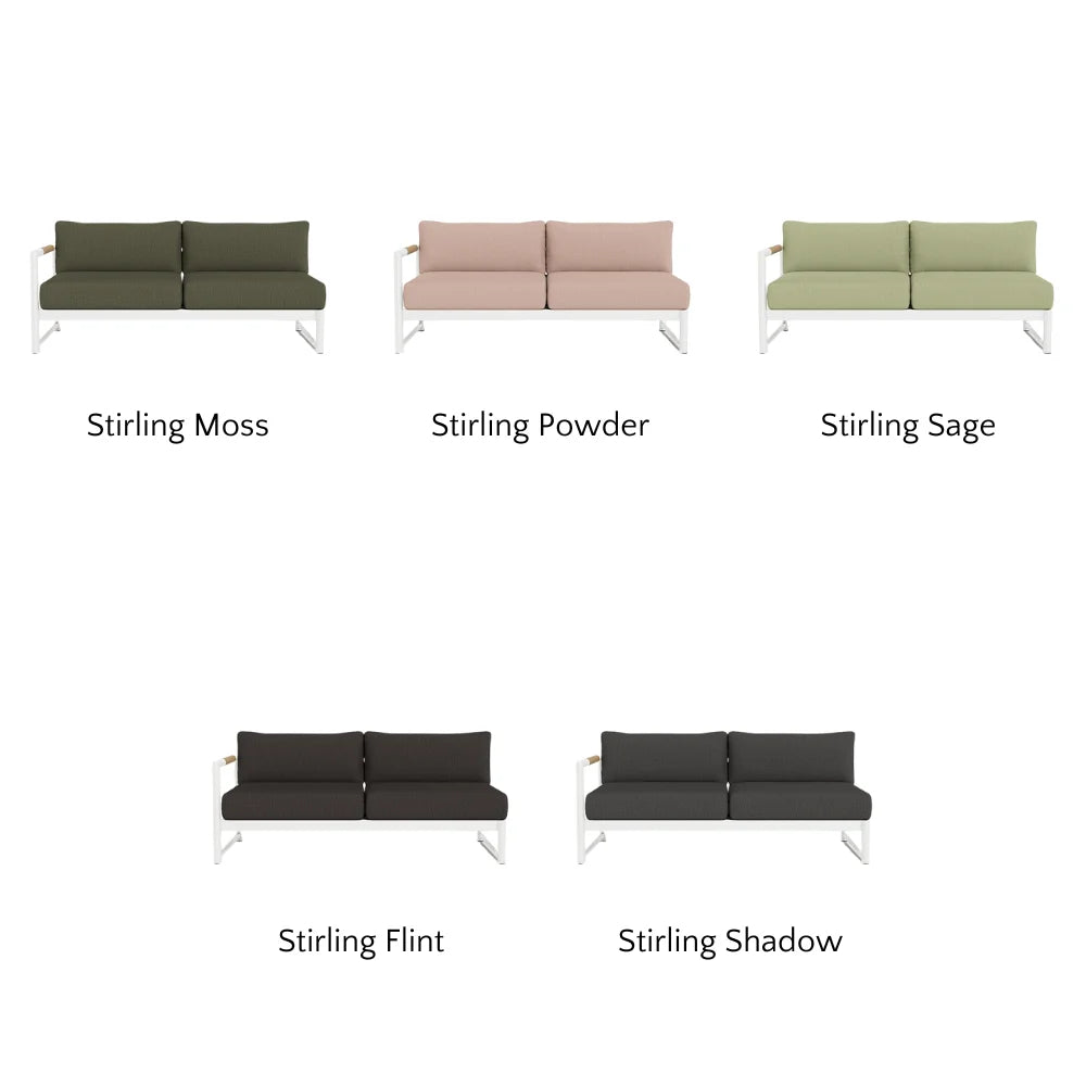 Breeze XL Outdoor 2-Seat Patio Sofa with Left Armrest - Perfect for Backyard, Garden, and Poolside Relaxation